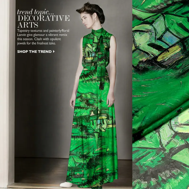 

Halo Silk Shop 8MM 140cm High Quality Digital Printed Pure Silk Chiffon Fabric silk fabric