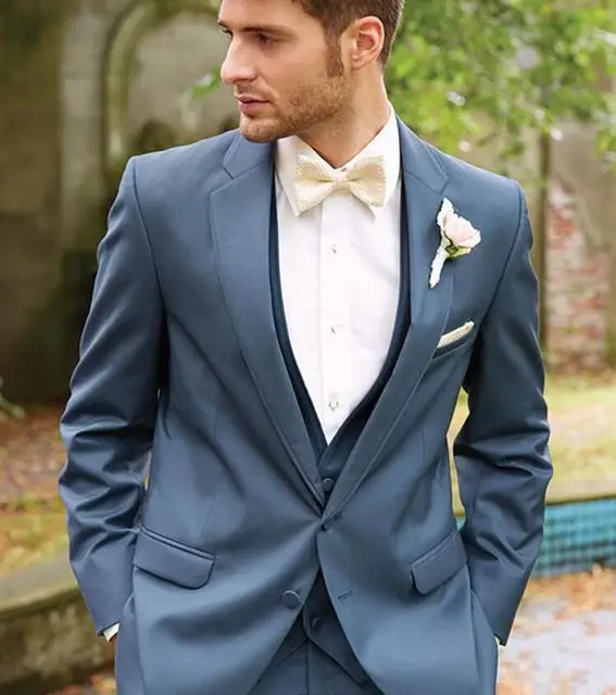 文カプリブラック3個入りメンズスーツタキシードのベストと蝶ネクタイ