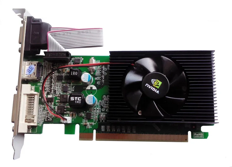Видеокарта nVIDIA GeForce GT210 PCI 1 Гб 64 бит DDR3 VGA/DVI | Компьютеры и офис