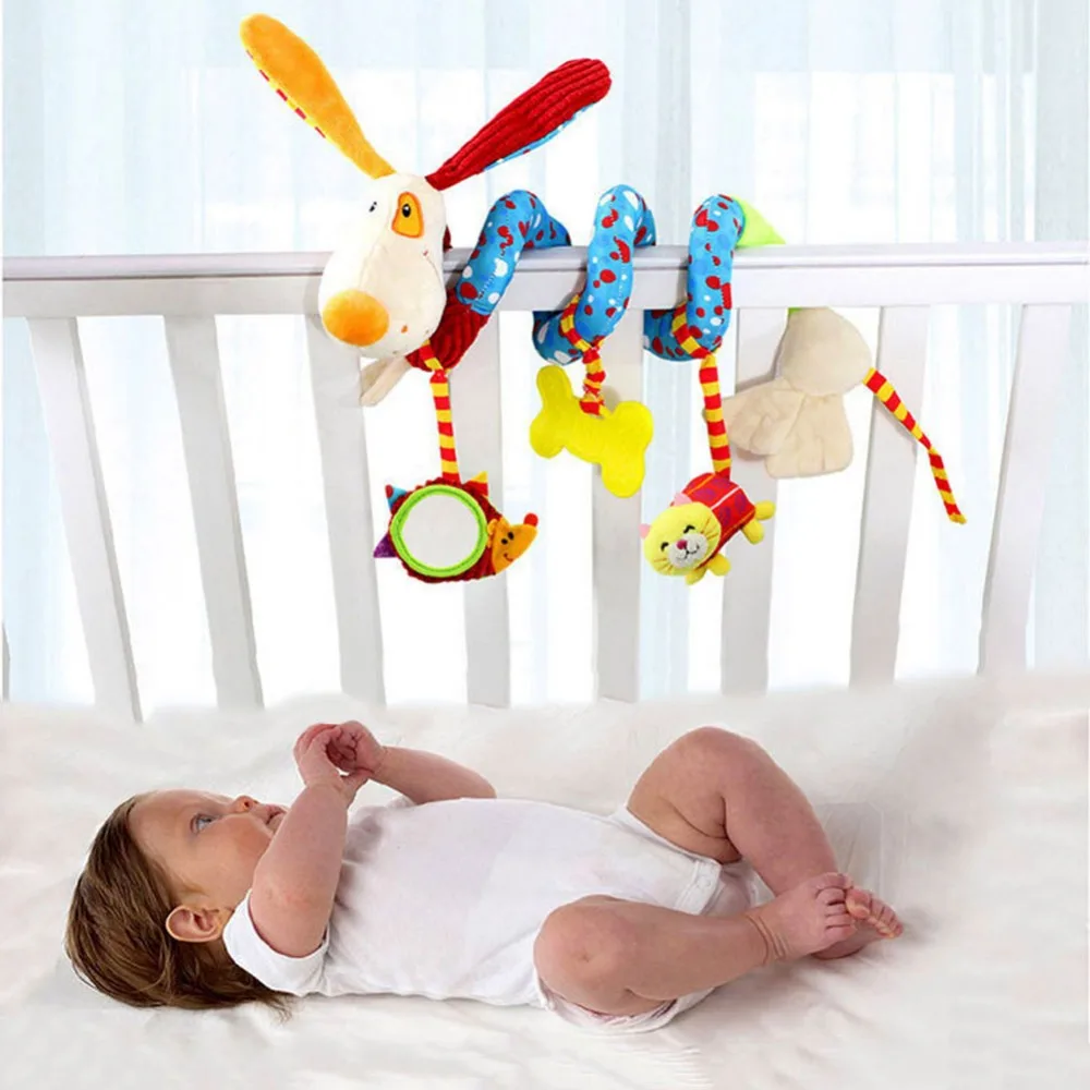 Kid Baby Crib Bed Stroller Bell Bed Winding Hanging Rattle Toy Cloth