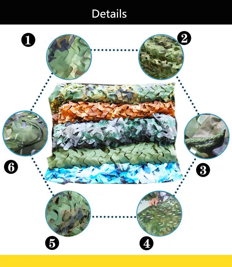 Camouflage Netting 2X4m/2x5m/3x4m/4x5m Double Layer Military Camouflage Net