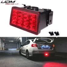 Ijdm f1 estilo strobe led luz de nevoeiro traseira kit para 2011-up subaru wrx sti impreza xv led nevoeiro traseira, cauda/freio 12v vermelho