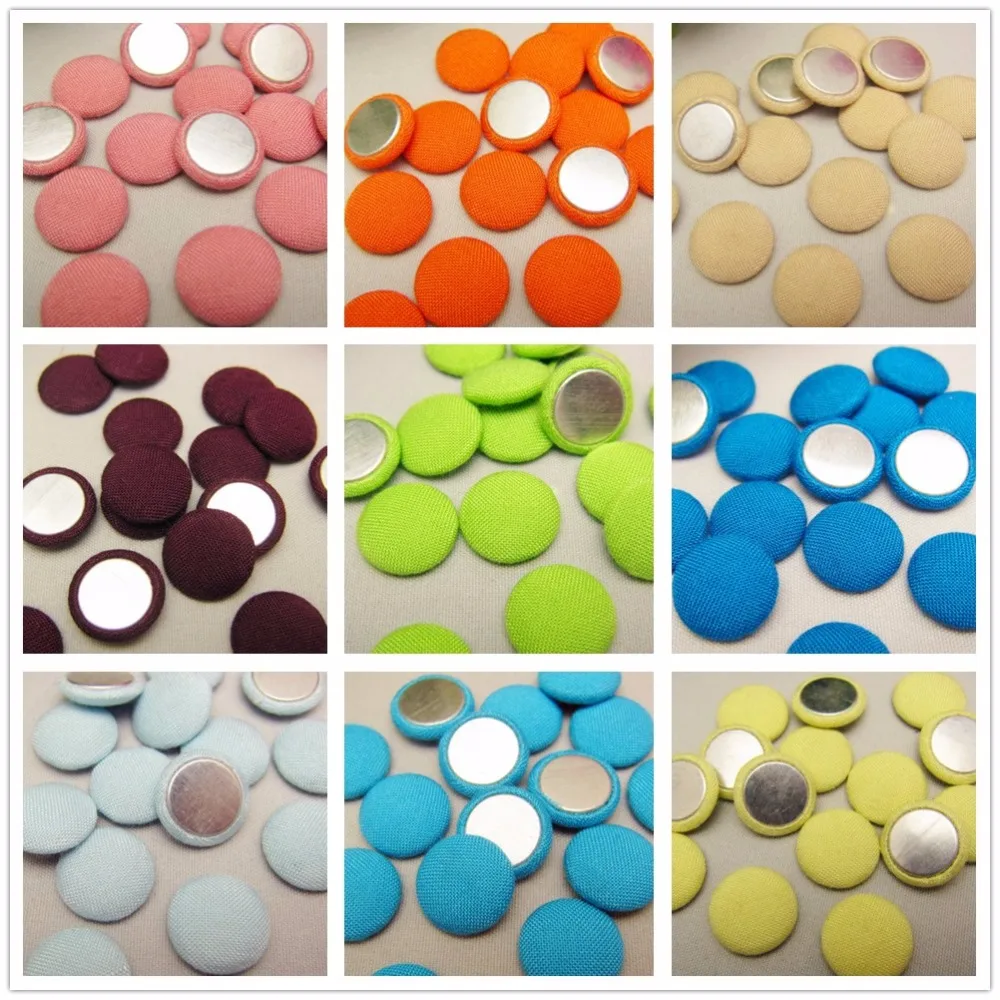 

B171142 , 15mm Solid Fabric Covered flat back Buttons, Cloth Covered Buttons, garment accessories DIY handmade fabric buttons