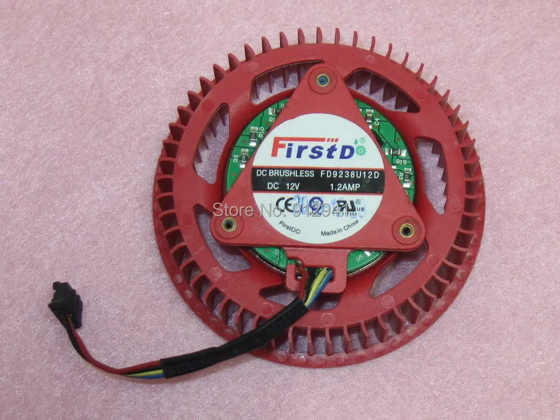

FD9238U12D 75mm Video Card Cooler Fan Replacement 37mm DC 12V 1.2A 4Pin for Sapphire ATI Radeon HD6850 HD6950 HD6970