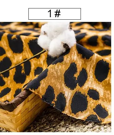 Высококачественная винтажная нигерийская шифоновая ткань с леопардовым принтом для платья и шарфа 100*150 см tj0415 - Цвет: 1