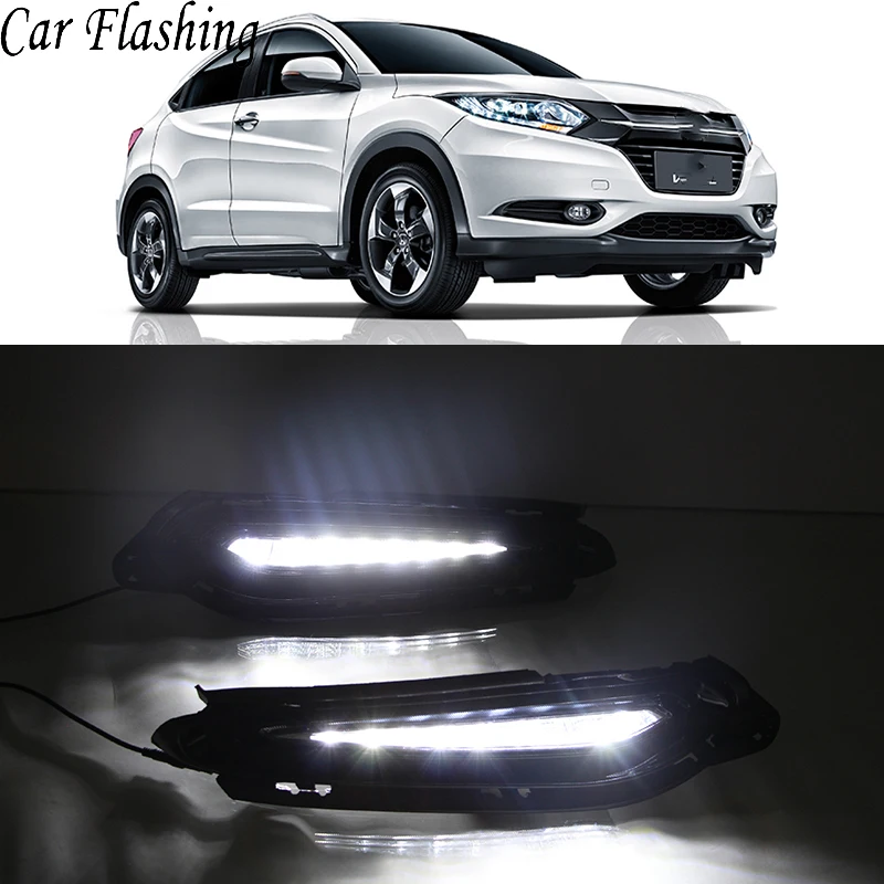Pair Front Bumper Fog Driving Fog Light Lamps For HONDA HR-V 2016-2017