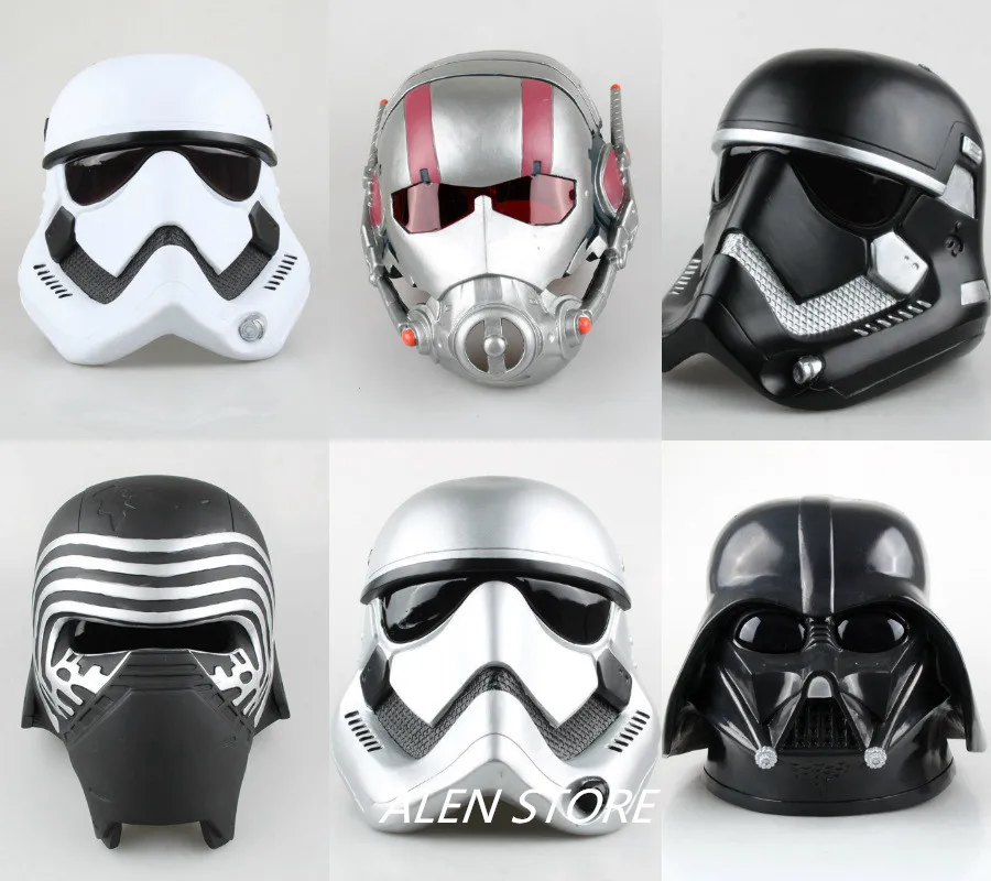 

Star Wars Marvel Movie Cosplay Helmet Darth Vader Storm Trooper Ant Man Kylo Ren Action Figure Toys 1:1 Model