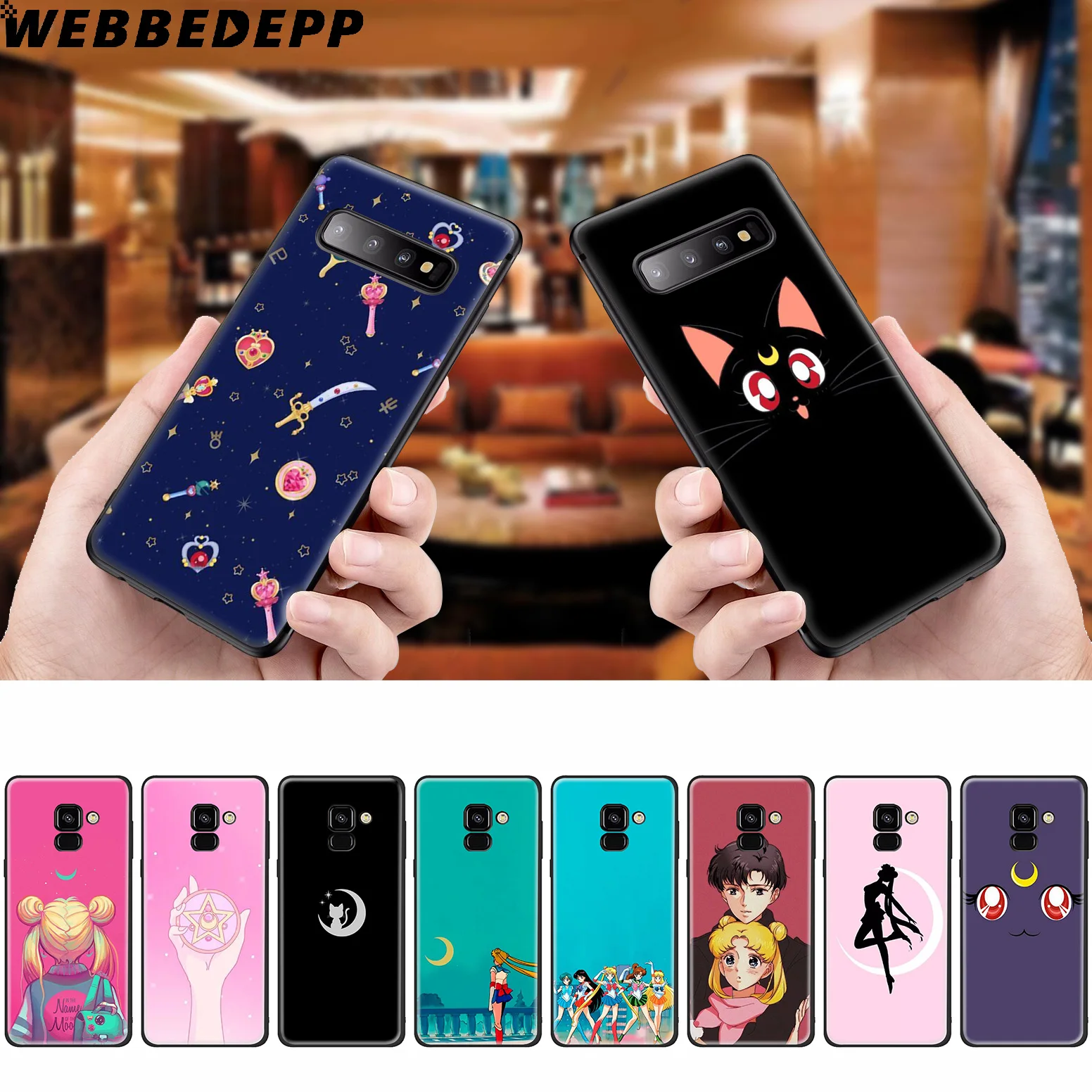 WEBBEDEPP Сейлор Мун Аниме силиконовый чехол для Samsung Galaxy A3 A5 A6 A7 A8 A9 A10 A20 A30 A40 A50 A70 M10 M20
