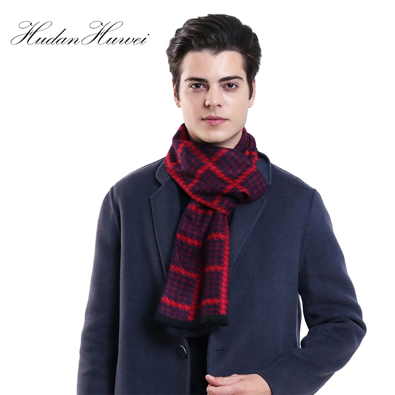 2018 New Winter Men Business Scarf Cotton Cashmere Warm Scarf Shawl High Quality 180*30 cm