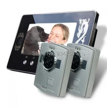2V1 7 Inch TFT Digital Color Hands-free LCD Monitor 1/3 CMOS Night Vision Camera Video Door Phone
