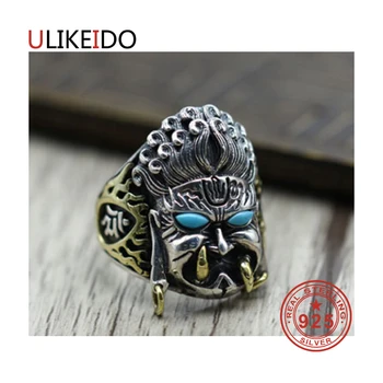 

100% Pure 925 Sterling Silver Jewelry Rings Adjust Vintage Mens Signet Ring For Women Special Christmas Gift 968