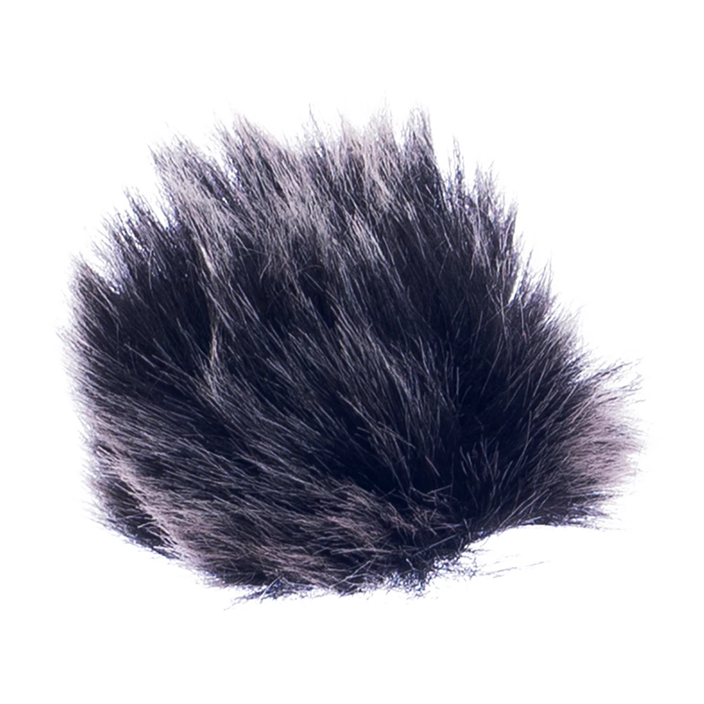 

Clip-on Microphone Windscreen Protective Cover Synthetic Fur 1.5mm Hole Dia