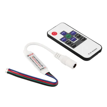 

Professional RF10 Keys DIY Wireless DC 5-24V Remote Controller LED RGB Colorful with Cable Wholesale