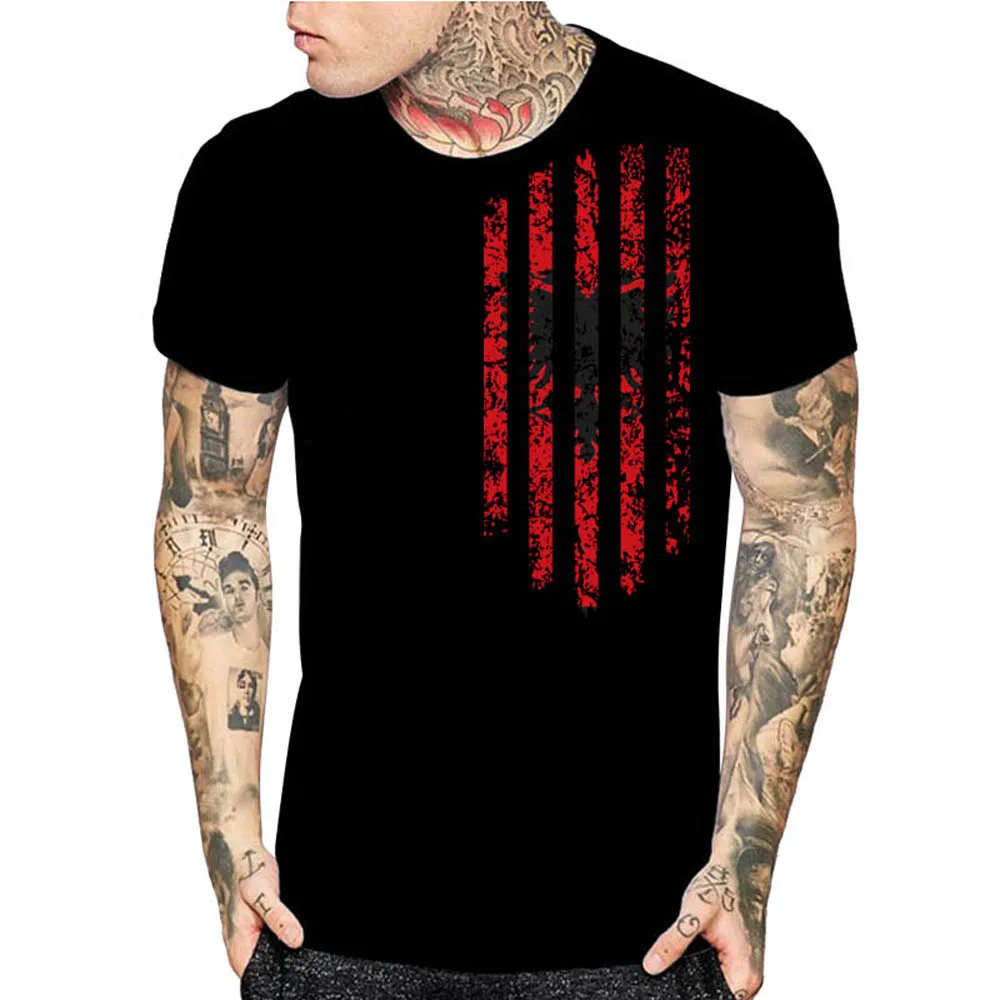 

Albania Black T Shirt 3D Print Mens Black White Summer Top T Shirt Fashion Graphics Tops Christmas Gift Shirts Euro Size S 8Xl