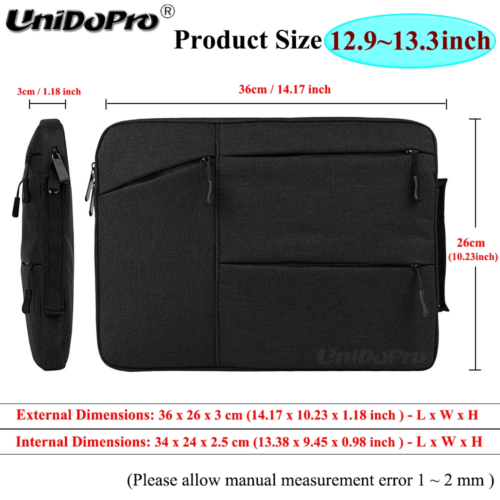 Unidopro Classic Sleeve Briefcase Notebook Aktentasche Case for ASUS F402BA-EB91 VivoBook 14 Laptop Mallette Carrying Bag Cover