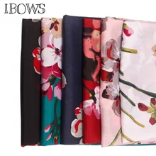 45*150 см тонкая ткань полиэстер ткань с цветочным принтом Великолепная ткань DIY платье одежда роскошный мягкий домашний текстильный занавес материал