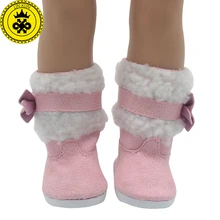 American Girl Doll Shoes Fits 18 inch Doll Red White Boots Pink Snow Boots Doll Accessories