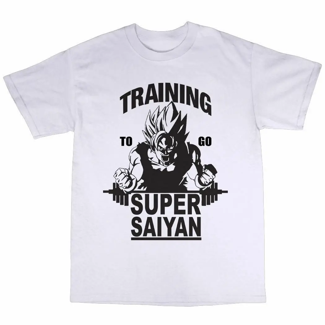 Супер Saiyan тренировочная Футболка 100% хлопок высокого качества манга Хип Хоп новые