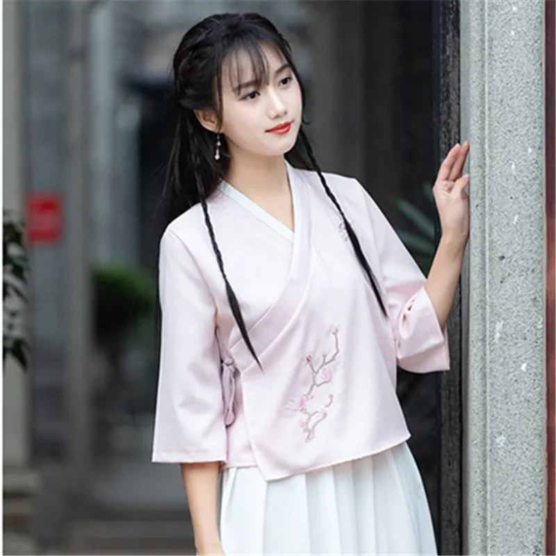 

2019 high quality qipao chinese traditional clothing blouse women tops cheongsams shirt blouse