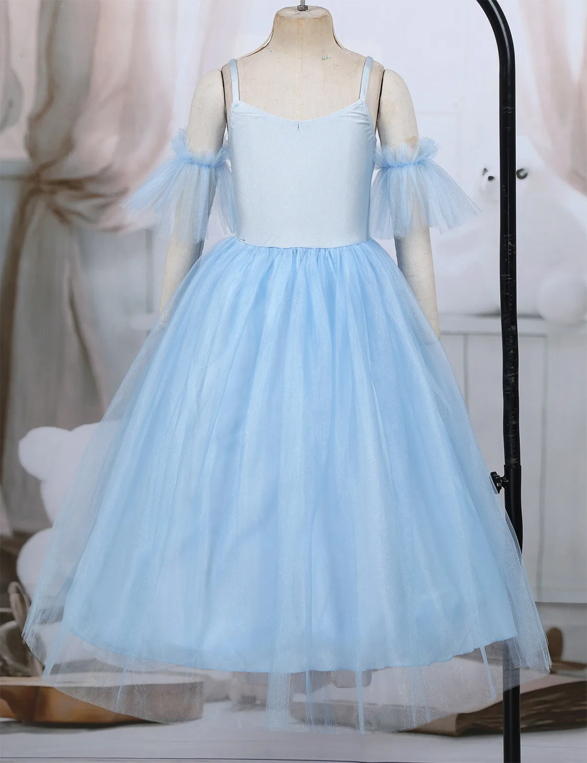 Детская Юбка для танцев для девочек; Сетчатое платье, детское романтичное Стиль Лебедь с oбoркaми длинный юбка-пачка балерины костюм из платья и нарукавники
