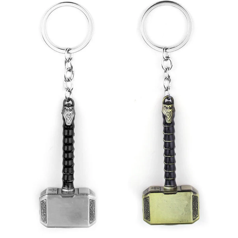 

The Avengers 4 thor hammer keychain marvel Superhero Carol Danvers keyring men women crystal fashion jewelry