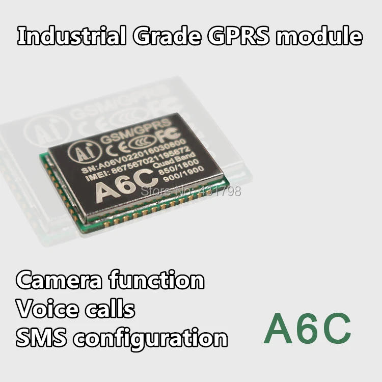 

GPRS module + GSM module A6C \ SMS \ voice \ Development board \ Camera function \ wireless IOT Artificial Intelligence