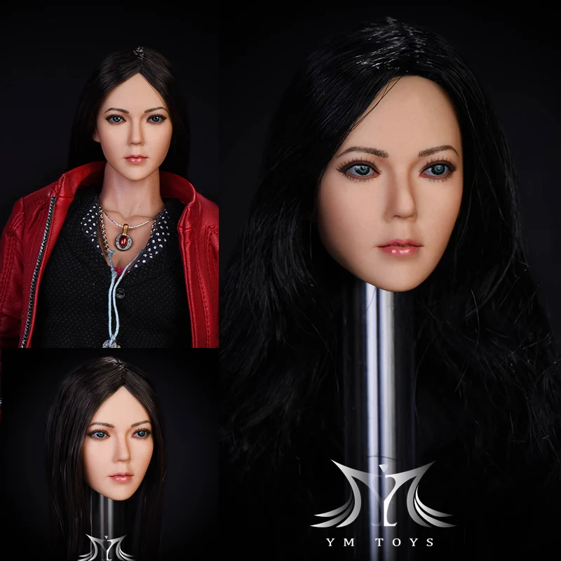 

YMTOYS 1/6 Female Song Head Sculpt Long Straight Hair Figure Fit for Phicen Tbleague JIAOUL Doll Figure Body Toys