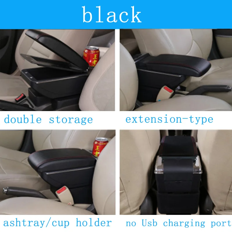 Car Multi-function Modified Central Armrest Box For Honda Civic 2006-2011 Accord Fit City CRV Volvo S60 XC90 V40 V70 V50 V60 - Название цвета: B-black