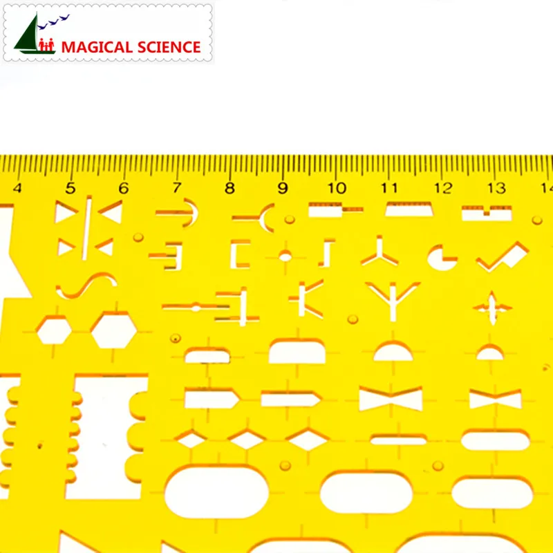 17cm plastic Electrical Drawing Ruler Students Physical Circuit design