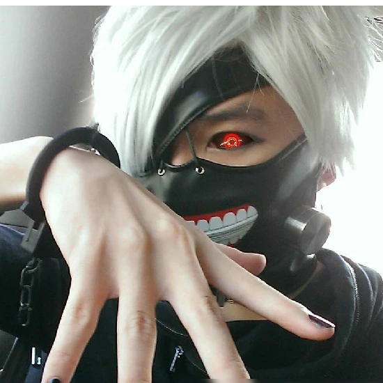 2015 Hot Men Playing Short Hair Wig Tokyo Ghoul Gold Silver White