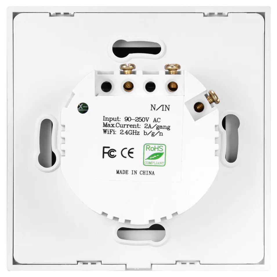 New eWelink APP WiFi Remote Smart Switch EU Type 1 2 3 Gang Wall Touch Screen Light Switch Crystal Glass Switch Panel Alexa-5