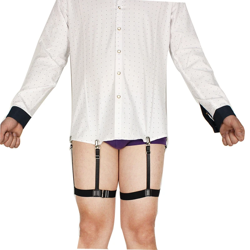 パンク男性女性紳士脚太もも弾性ガーターサスペンダーベルトシャツ留まるメンズシャツガーターホルダーサスペンダー Suspender Belt Shirt Stayssuspender Elastic Aliexpress