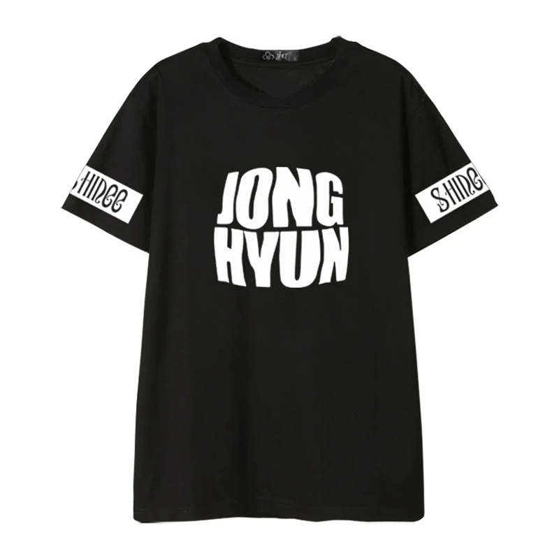 Kpop SHINee men T-shirt ONEW JONG HYUN KEY MINHO TAEMIN Crew Neck short sleeve summer unisex Tshirt New Tee (2)