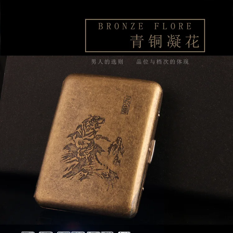2017 Роскошные Бронзовая скульптура портсигар Box Высокое качество Ретро