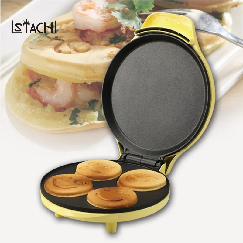 

LSTACHi 220V Mini Full-automatic Household Waffle Maker Cartoon Shaped Bread Machine Crepes Hamburger Sandwich For Breakfast