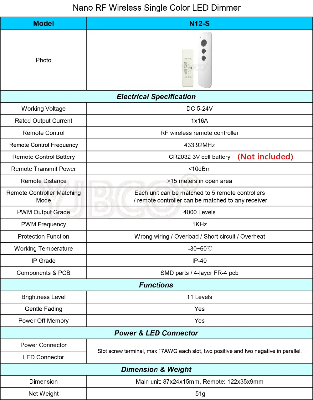 Nano series spec20171108-3