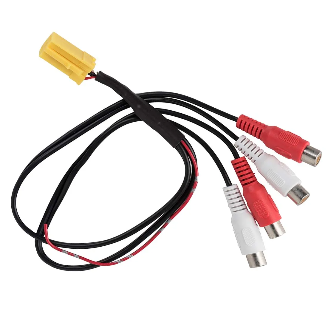 

centechia Hot Sale ini 6 Pin for ISO Adapter Aux Line Out Cabel 4 RCA Plug for VW Seat Skoda VDO Audi Ford Subwoofer