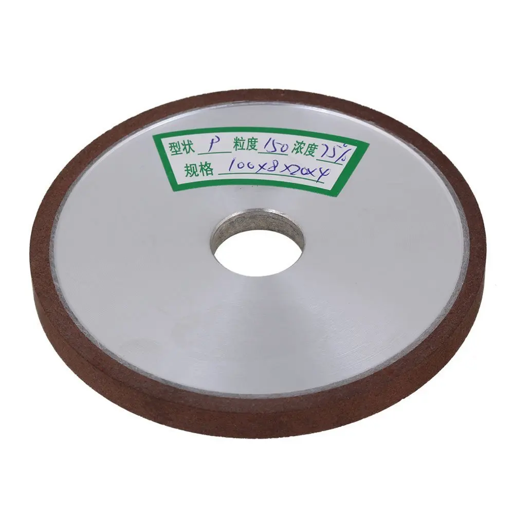 Buy 100x8x20mm Flat Disc Straight Silver Diamond Aluminum Resin Grinder