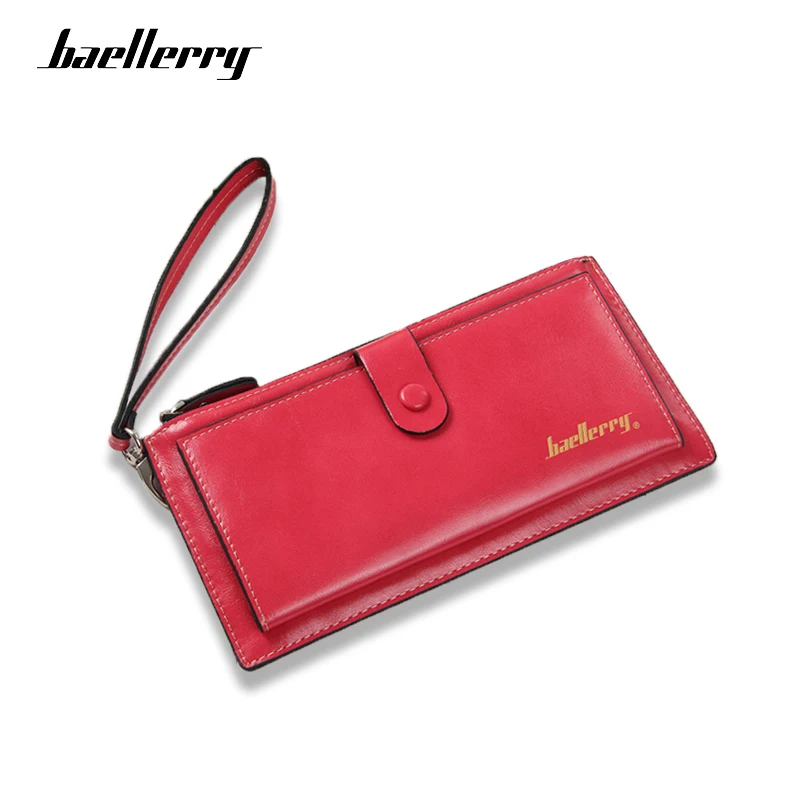 

Baellerry Newest Design Leather Women Wallets Long High Quality Zipper Walle Female Card Holder luxury Ladies Purse Money Bag