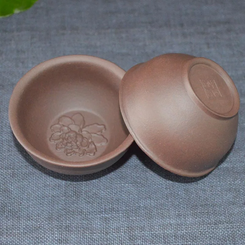 Чайная чашка из фиолетовой глины Yixing 2 шт./лот 30 куб. См домашняя винтажная посуда