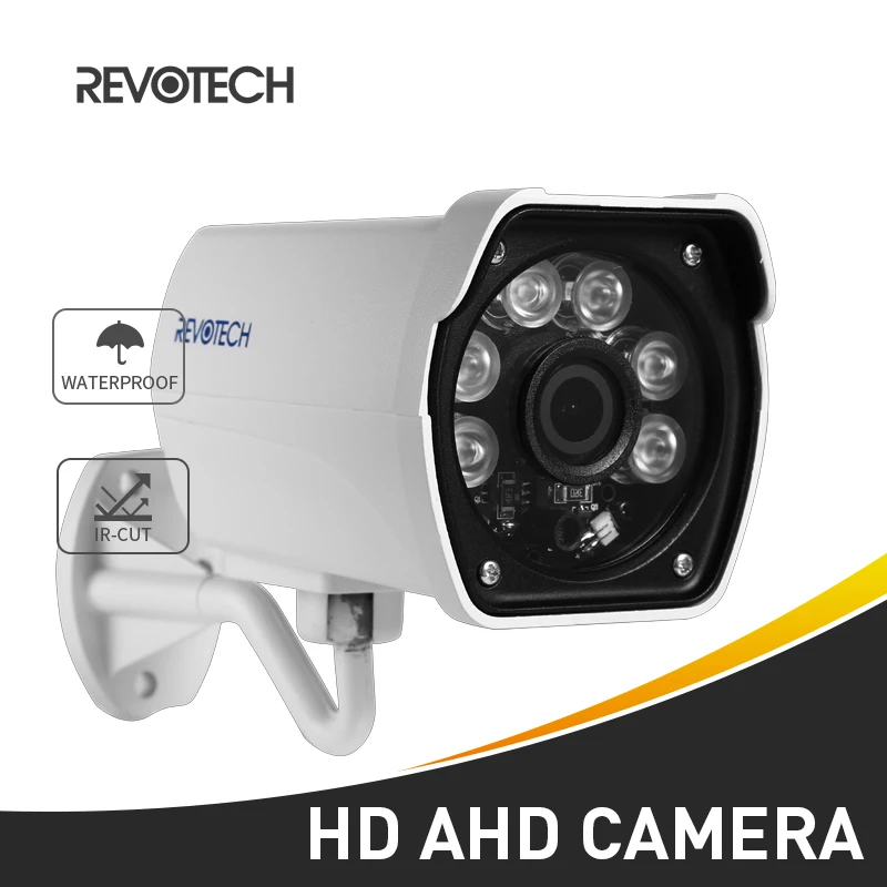 Водостойкая 720 P/1080 P CCTV AHD камера 1.0MP/2.0MP 6 решетка светодиодная LED IR пулевидная камера наруэного Наблюдения Ночного Видения Безопасности Cam