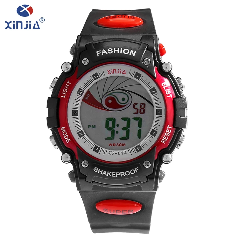XINJIA 2018 Fashion Colorful rotating light Men's sports electronic
