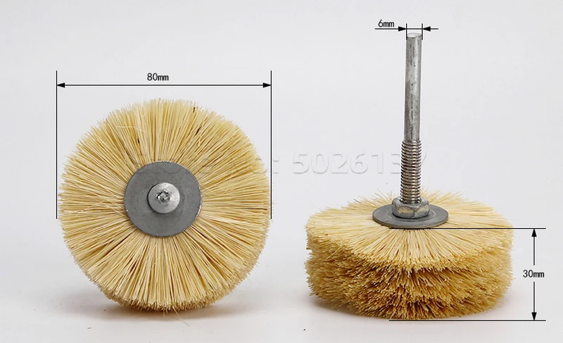 1 шт 6 мм хвостовик 80 мм абразивных сизаль нити переднее колесо кисти по дереву прочный польский верстачный шлифовальный станок для металла камень, древесина