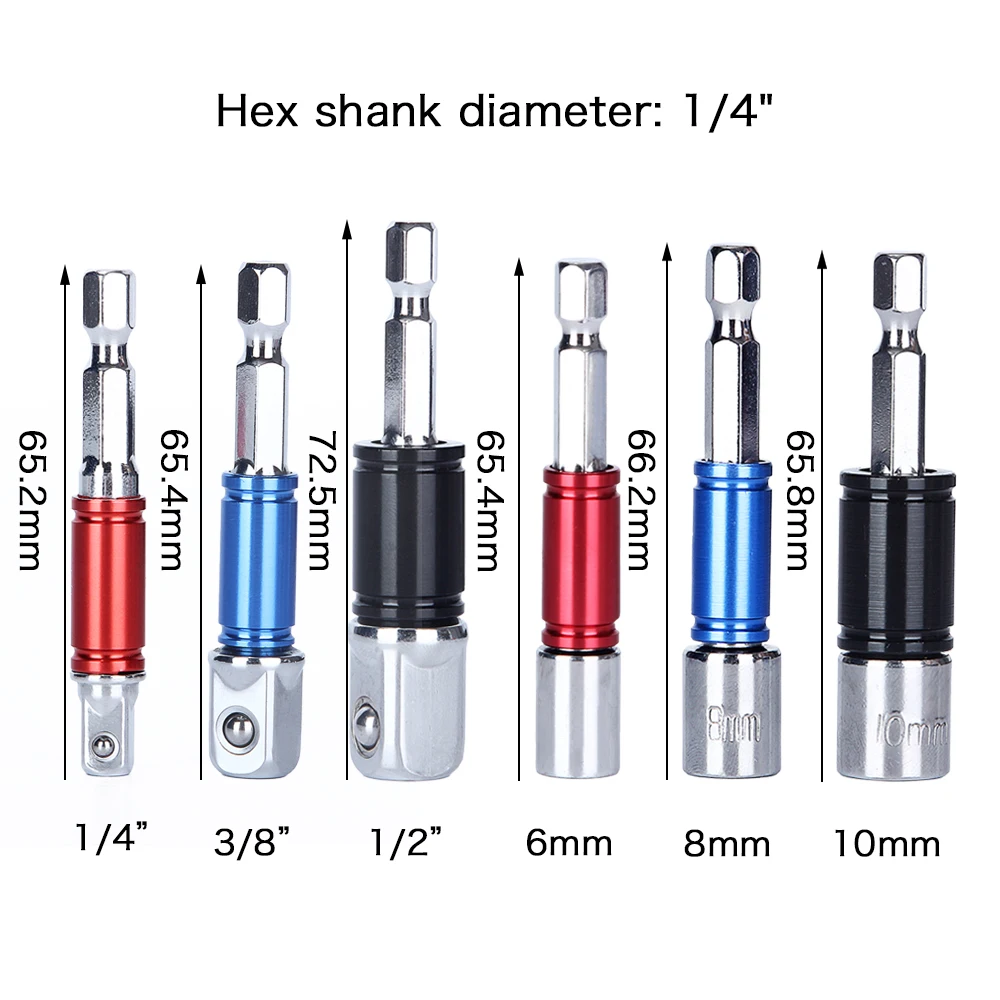 

Hakkin Magnetic Bit Screwdriver Holder Aluminum Alloy Extension Rod Impact Nut Driver Socket Drill Bits Screwdriver Bit Set