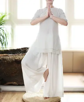 

Summer women cotton&linen tai chi suits wushu kung fu uniforms zen lay meditation taiji yoga clothing