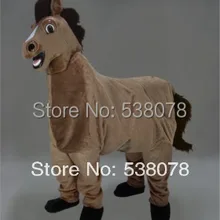 2 человека коричневый костюм коня-маскота взрослый размер для Хэллоуина фестиваль для вечеринки te Fit костюм кунг-фу панды EMS отправка SW929