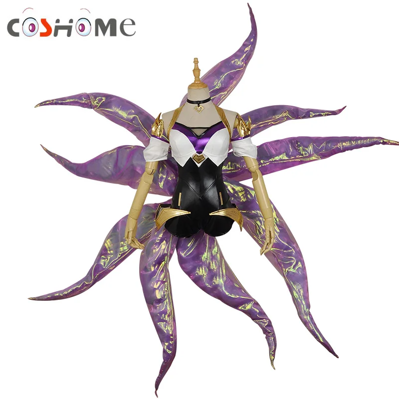 

Coshome LOL KDA Ahri Cosplay Costume Nine-Tailed Fox Ahri Cosplay for Halloween Party