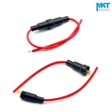 100 шт. держатель предохранителя основа розетка коробка труба с проводом для 5*20 мм, Стеклянная трубка предохранитель