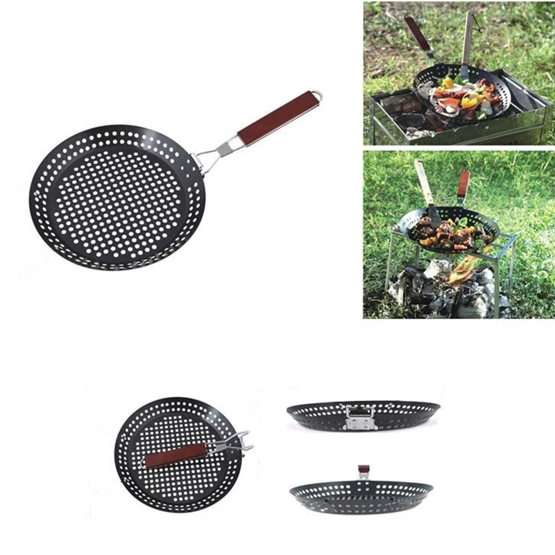 2015 Pizza Grill Pan Barbecue Stainless Steel Circularity Pan Non Stick