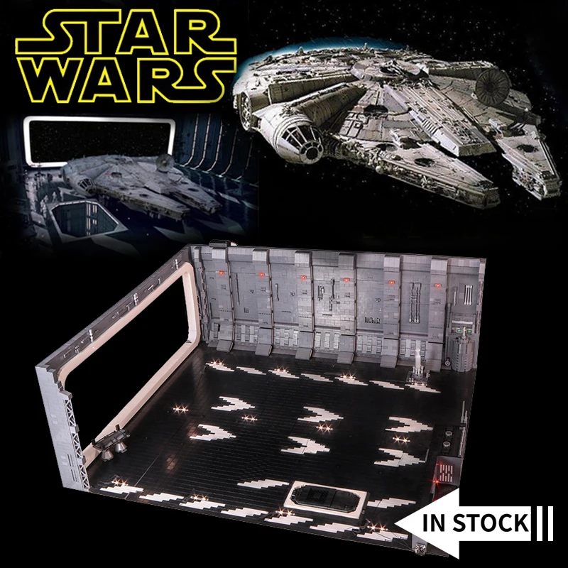 

Legoing Star Wars Movie Docking Bay Of Millennium Spaceship Simulation Modeling Building Blocks Set Enthusiast Starwars Legoing